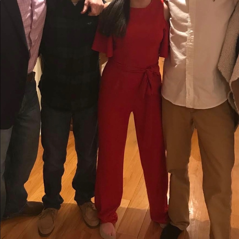 Red jumpsuit